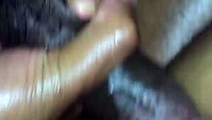 she explored every inch of her soft ebony bubble butt during play.