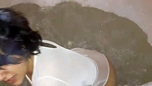 Horny latina ends up soaking wet. Her solo play hits the ultimate peak.