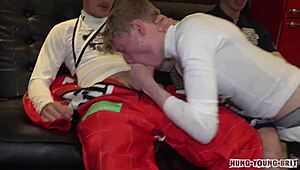 yo, check these karting lads racing with raw bareback action tonight