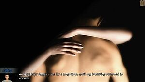 Jessy gives a footjob to a big cock in the city.