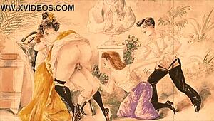 These vintage erotic drawings capture sensual moments from a bygone era. Each sketch tells a unique story.