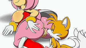 sonic and amy in wild hentai action