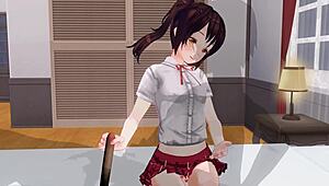 sister teases anus with edging handjob in uncensored anime 😈
