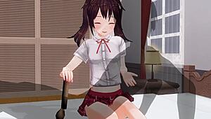 sister teases anus with edging handjob in uncensored anime 😈
