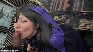 japanese idol in cosplay gets cute and sexy