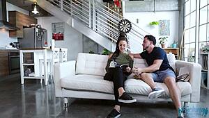 Sloan Harper helps with homework alongside her stepson