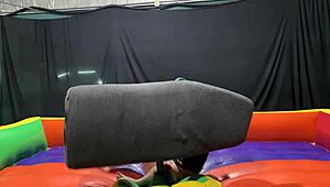 Toro Mecanico Ride Turns Into Naughty Latina Ass Gaping And Public Squirting