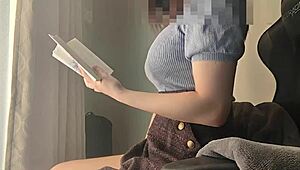 She got aroused reading her favorite book