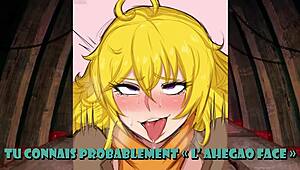 Hentai Femdom Weiss Dominates with Anal and Jerk Off Instructions