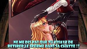 Hentai Femdom Weiss Dominates with Anal and Jerk Off Instructions