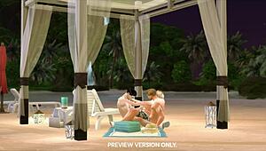 Beach Walk with Taylor and Joe Turns Wild in 3D Hentai - PREVIEW VERSION.