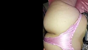 Hey Slut, Take It Deep in Those Pink Satin Panties! French Amateur Gets Ass to Mouth.