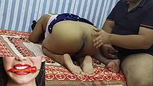 Check out this desi bhabhi's close-up action outdoors