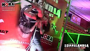 Bound teen in shibari bondage for domination