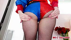 Amazing Costume Arielle Aquinas Delivers POV Blowjob on Her Knees with Small Tits and Tattoo