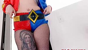 Amazing Costume Arielle Aquinas Delivers POV Blowjob on Her Knees with Small Tits and Tattoo
