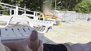 she caught me jerking off by the public pool and helped me finish.