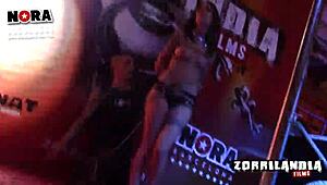 Bound teen in shibari bondage for domination