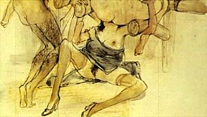 Vintage Erotic Illustration With Seductive Retro Charm