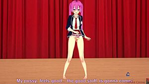 Pink-Haired Girl Performs on Stage with You in Koikatsu