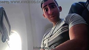 Flying high with step gay dad turns naughty. Shyness gone, feet play starts in public.