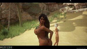 the girl masturbated in public with a cucumber - wild life