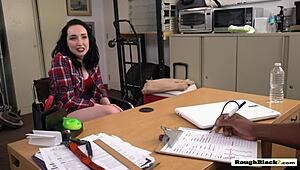 White Hottie Gets Her Pussy Drilled Hard by Director in Doggy Style