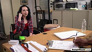 White Hottie Gets Her Pussy Drilled Hard by Director in Doggy Style