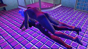 Pulled out of the shower onto the bathroom floor