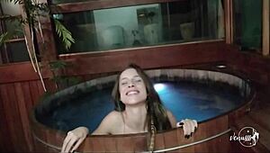 Oh yeah, I'm cumming in the hot tub with a surprise at the end, watch till the finish!