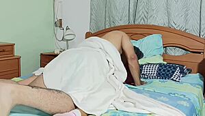 i sneakily watch my stepmom masturbate from the closet then slip under her sheets to pound her hard 😏