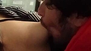 Why suck her small tits in an ATM spot?