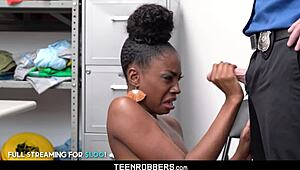 Hot Ebony Teen Steals Clothes, Dodges Old Man's Punishment?