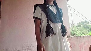 Indian tutor couldn't resist and pounded his student hard on the ranch.