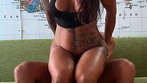 Long-Legged Beauty in Bodysuit Gets Ass Fucked Hard!