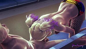 harley quinn shows off her femboy skills