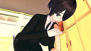 hey, check this female boss training employees in 3d hentai 85 action