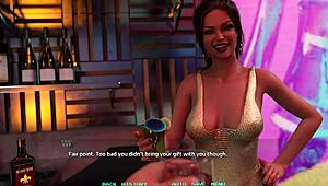 Hot Babe Dances Before Fucking in Game.