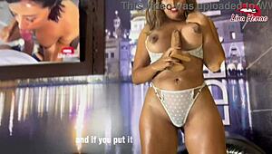 Watch Lina Henao Get Horny From Her Own Cum-Filled Deepthroat Video And Do JOI For You