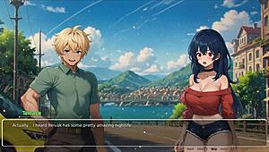 Blurring walls in hentai game ep 3, teasing boyfriend with voyeurism! 😘