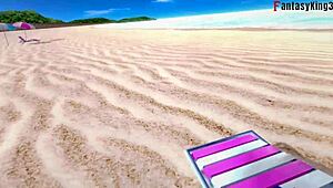 Yae Miko's Bikini Beach Sex POV!