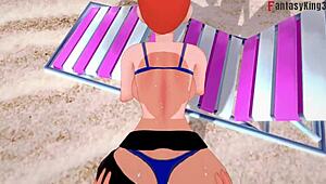 Yae Miko's Bikini Beach Sex POV!