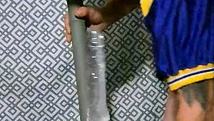 i'm using a dildo on my ass in this amateur gay masturbation session