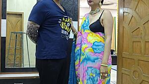 Indian Desi Step Mom Seduces with Big Boobs