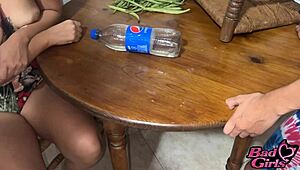 Man, my sexy blonde niece with big butt got me in kitchen... so lucky with huge dick, ya know?