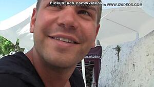 Met a girl at the cafe for a wild outdoor romp.