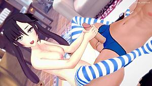 Mona heats up a cock wearing her tiny bikini in 3D hentai