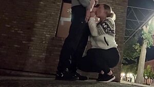 How Risky Is This Bar Blowjob Downtown Flashing?