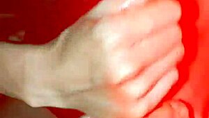 Skinny couple sexy handjob