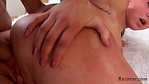 Luba gets her tight pussy and ass pounded hard in hd